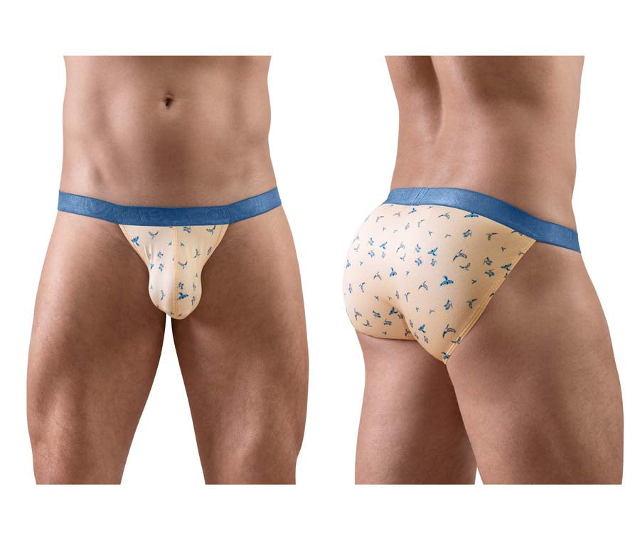 ErgoWear EW1773 SLK SE Male Comfortable Bikini Peach Birds