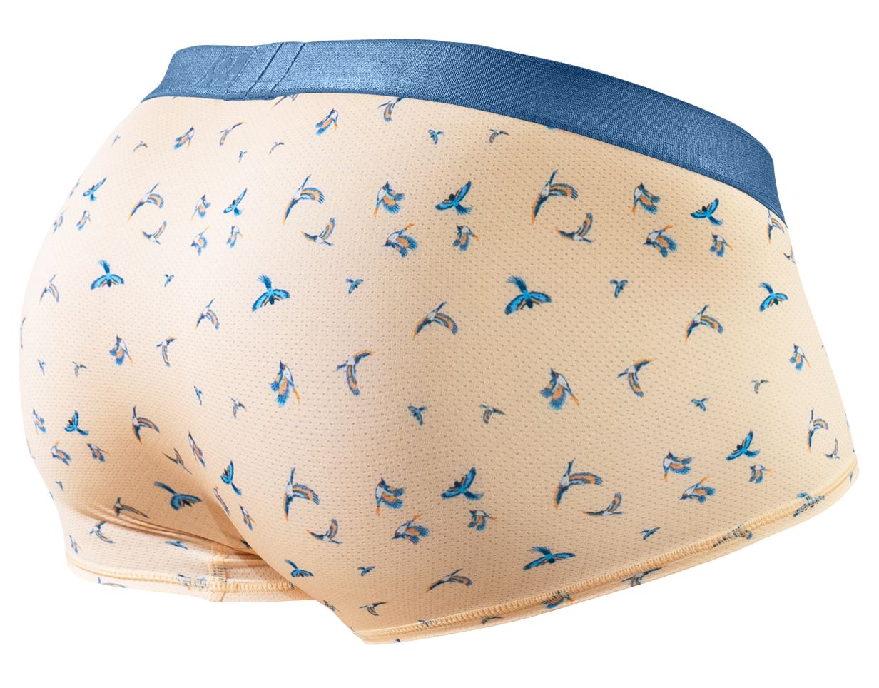 ErgoWear EW1774 SLK SE  Male Comfortable Trunks Peach Birds