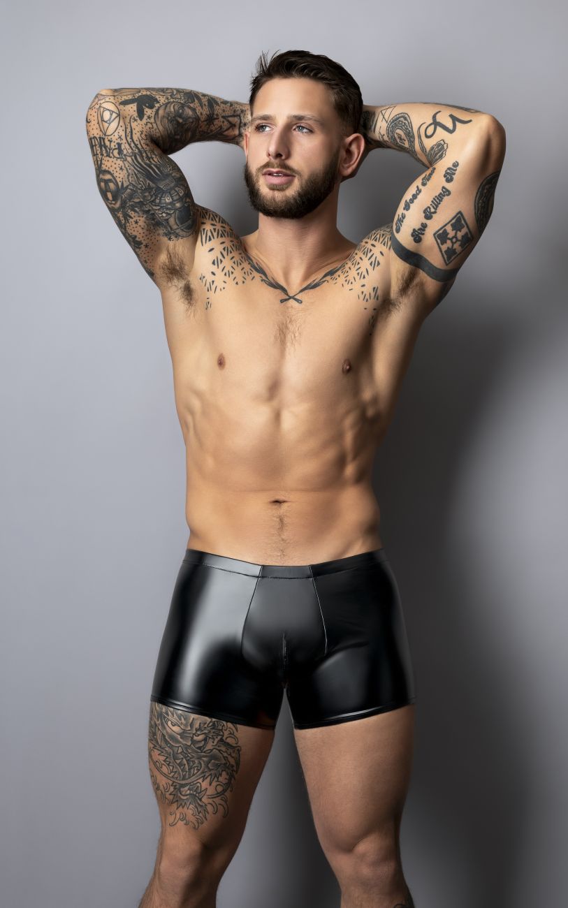 Male Power 153-301 Liquid Onyx 2.0 Male Wetlook Pouch Short Black
