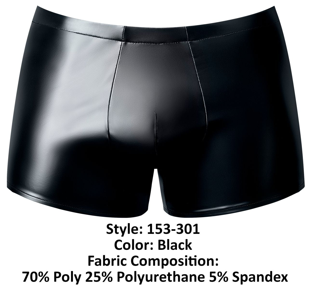 Male Power 153-301 Liquid Onyx 2.0 Male Wetlook Pouch Short Black