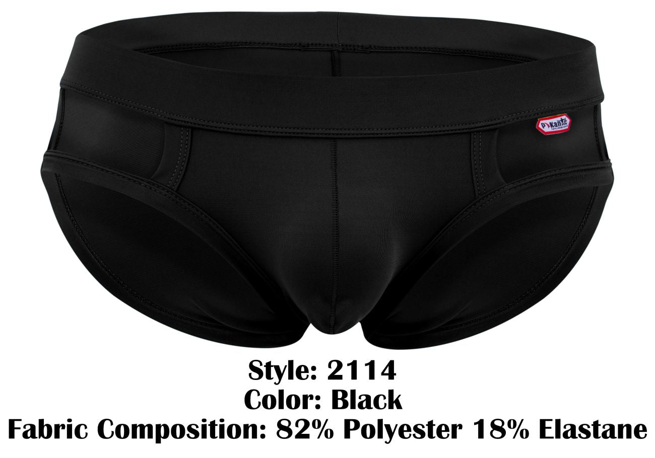 Pikante 2114 Lenox Mens Modern Minimalist Briefs Black