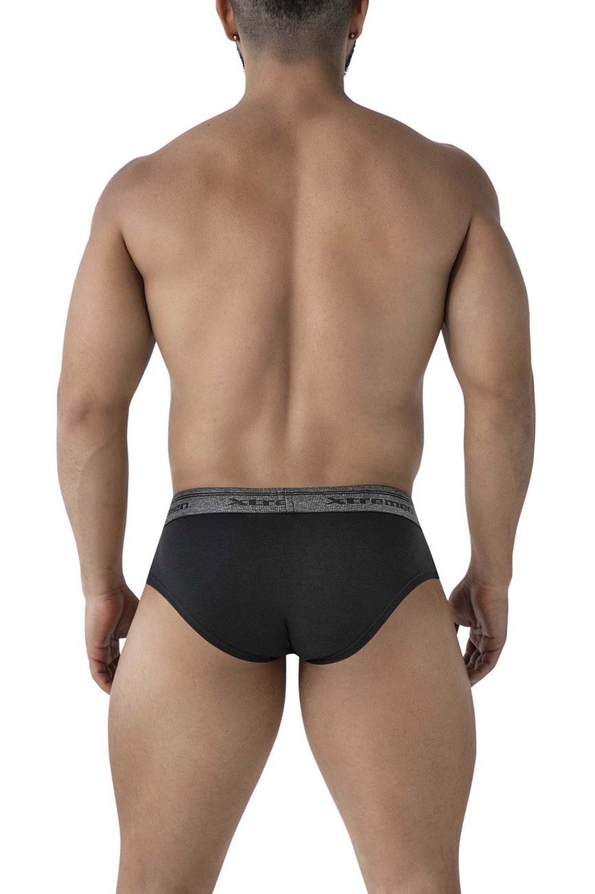 Xtremen 41315 Mens Cotton Blend Wide Side Briefs Black