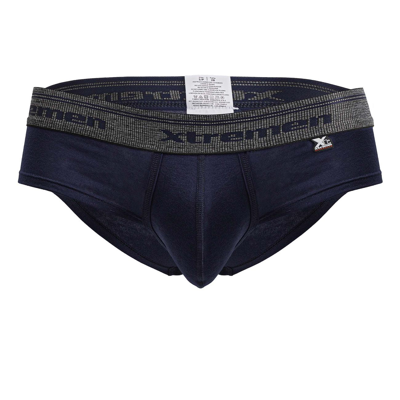Xtremen 41315 Mens Cotton Blend Wide Side Briefs Navy