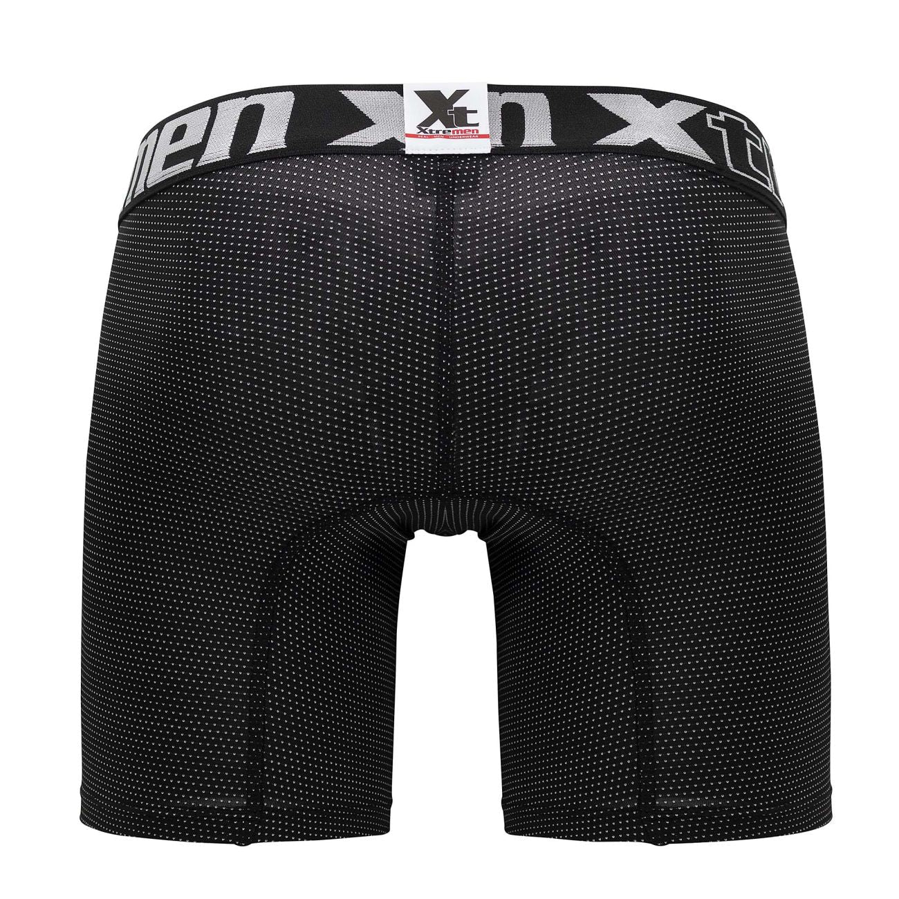 Xtremen 70005 Long Boxer Briefs Black White Plus Sizes