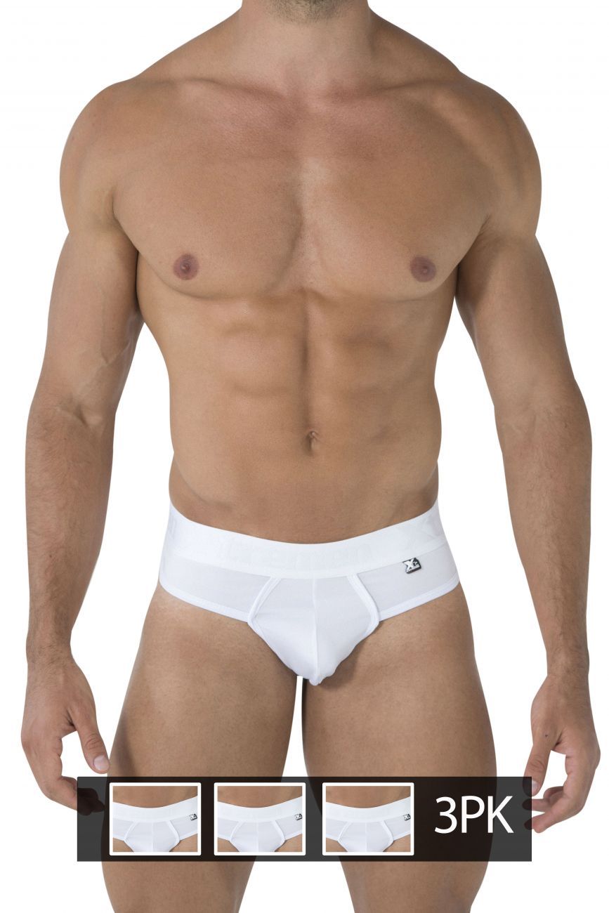 JCSTK - Xtremen 91031-3 3PK Piping Thongs White
