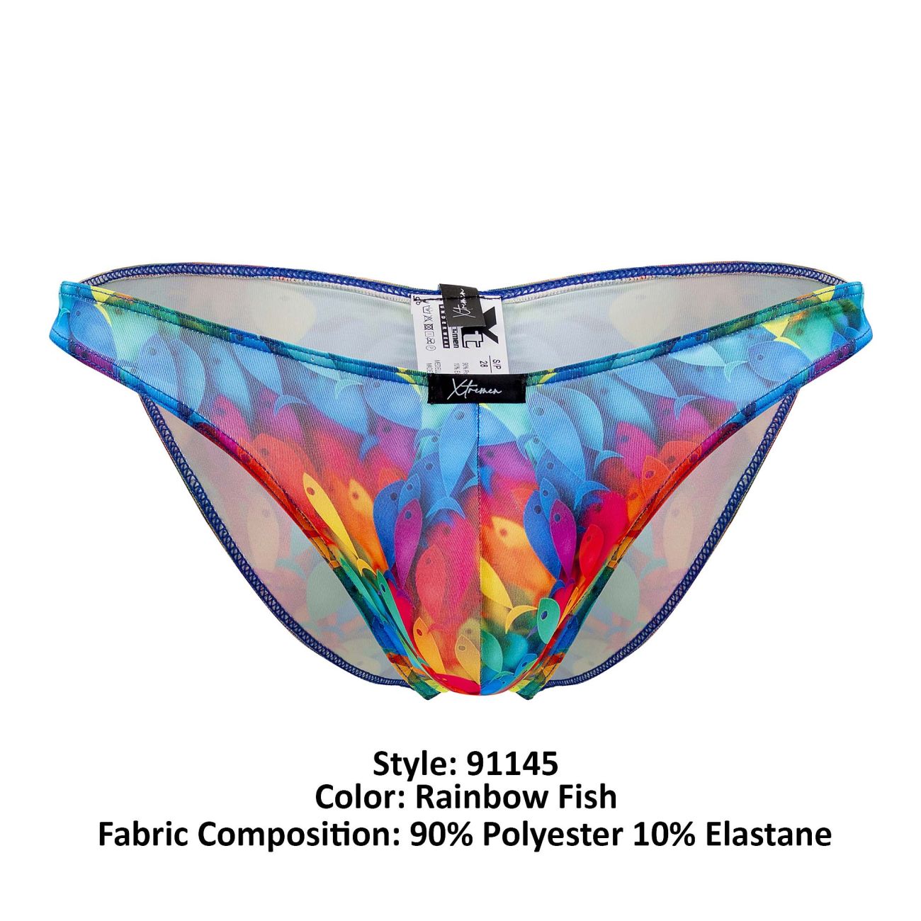 Xtremen 91145 Printed Microfiber Bikini Rainbow Fish