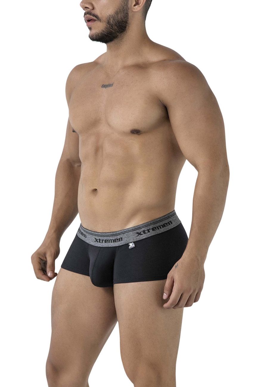 Xtremen 91205B Cotton Blend Trunks Black