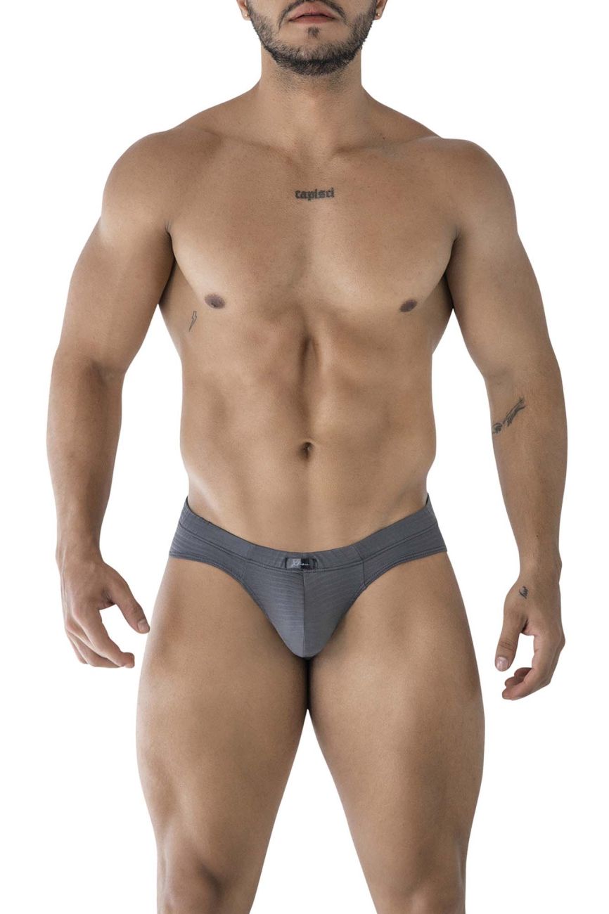 Xtremen 91210B Mens Soft Microfiber Briefs Gray