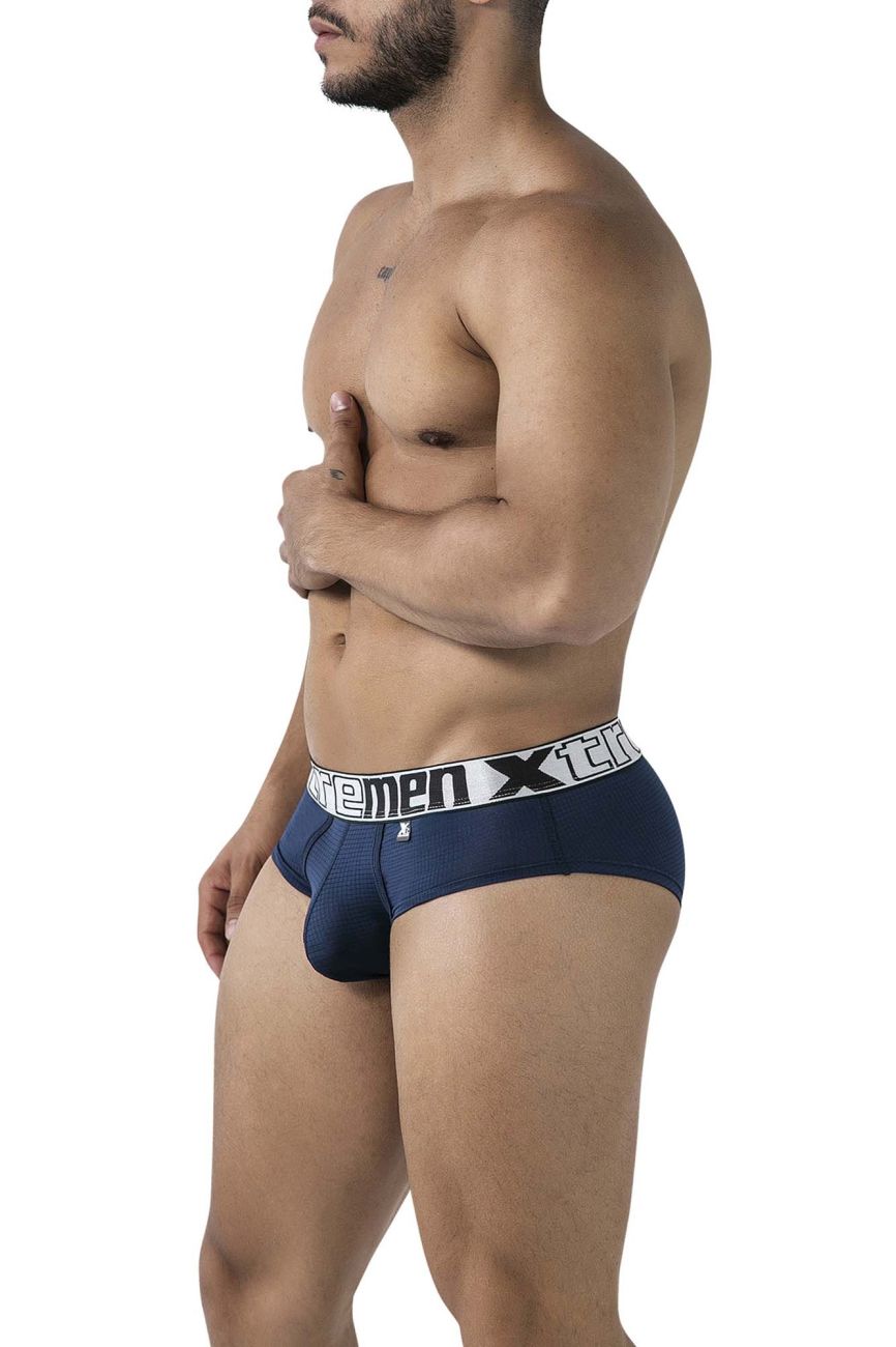 Xtremen 91221 Microfiber Mens Underwear Briefs Navy