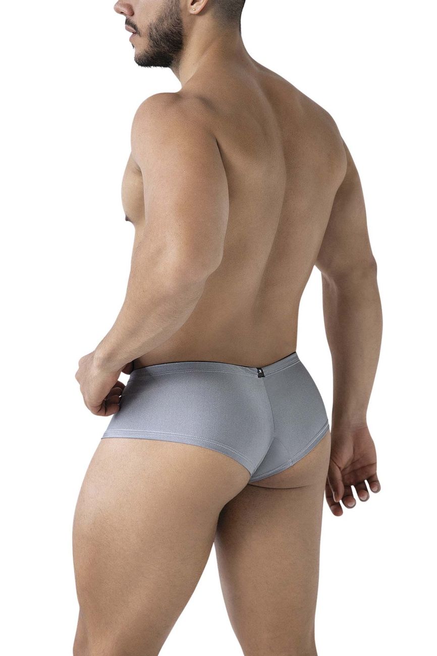 Xtremen 91234 Mens Microfiber Contoured Fit Trunks Gray