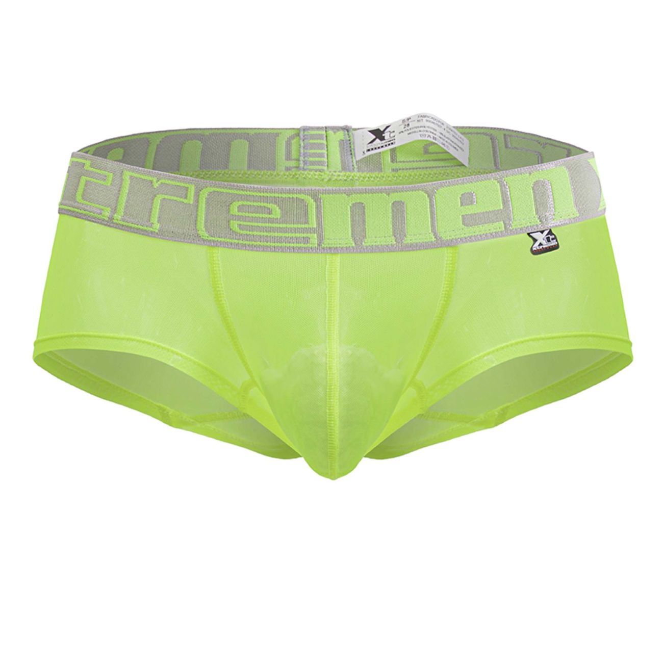 Xtremen 91237 Mens Sheer Microfiber Trunks Neon Green