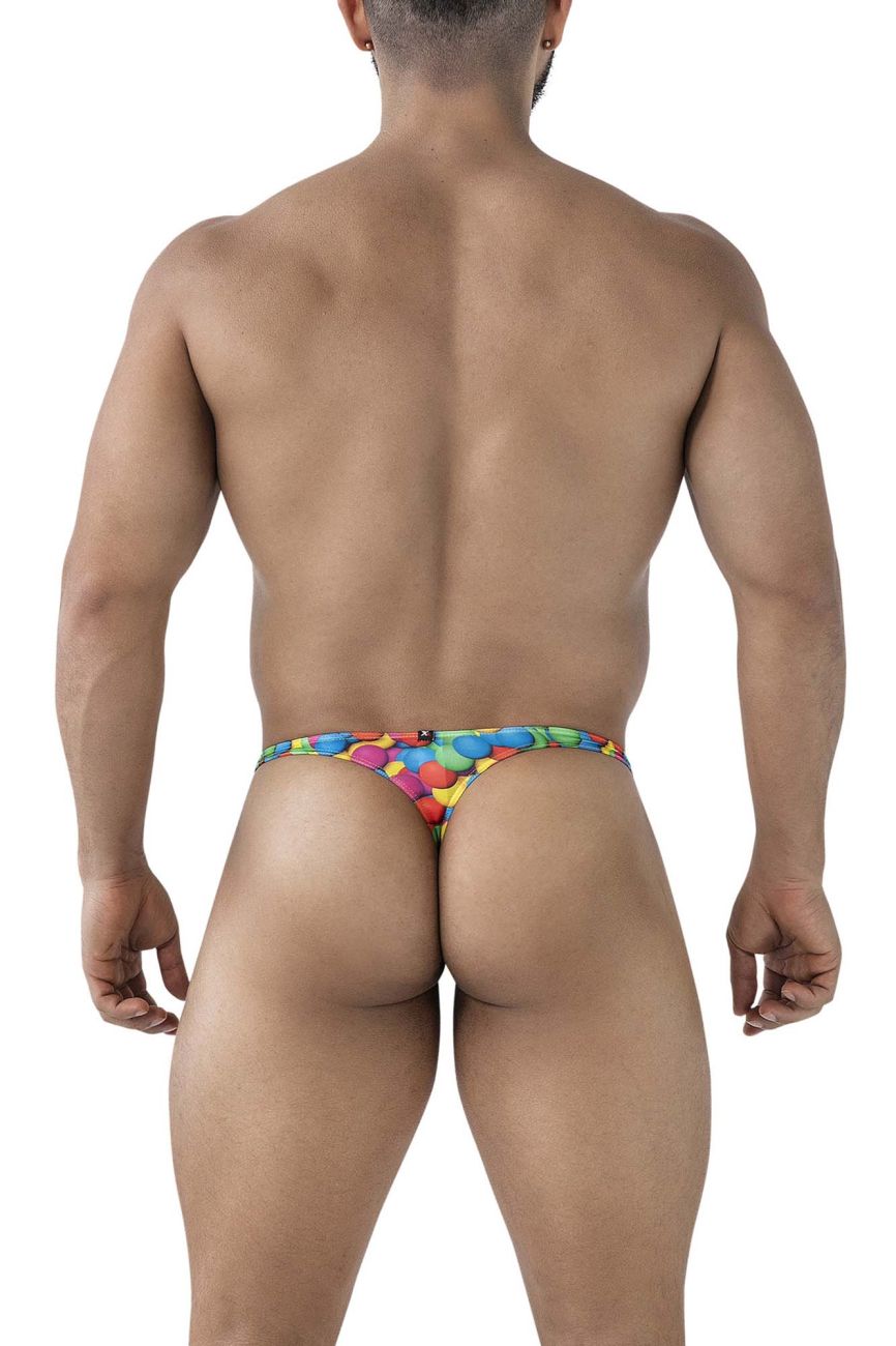 Xtremen 91247 Mens Printed Colourful Thongs Bubbles