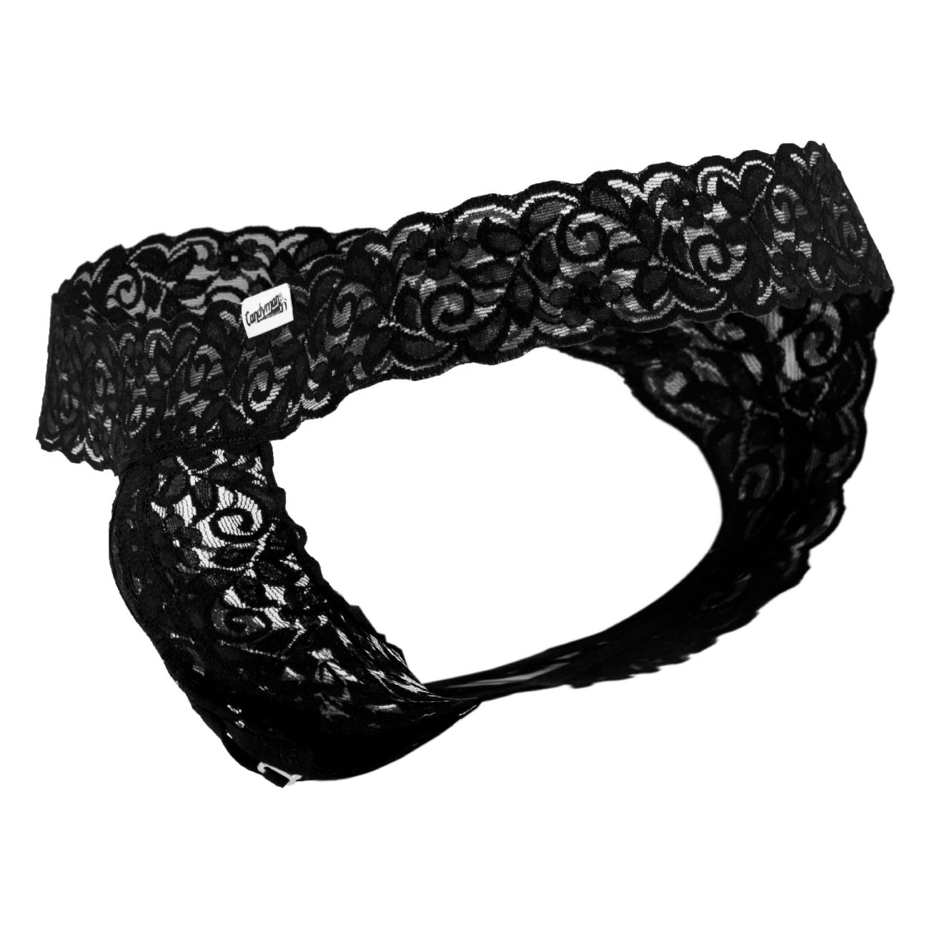 CandyMan 99315 Peek a Boo Thong Black