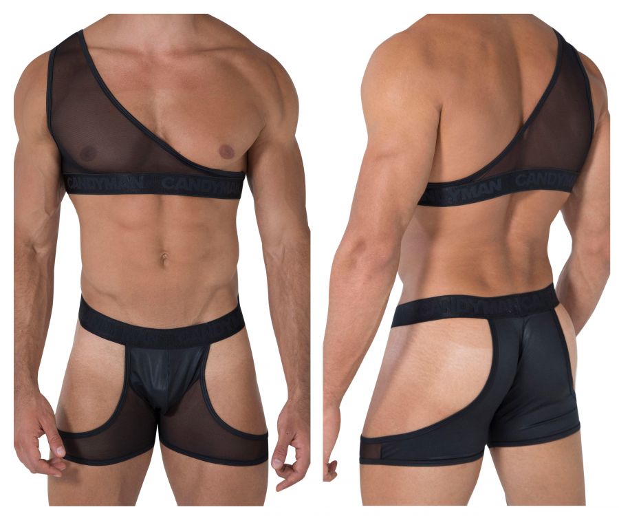 CandyMan 99474 Louge Bodysuit Black