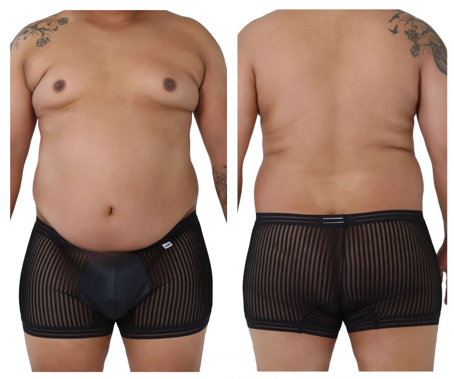 CandyMan 99481X Mesh Trunks Black Plus Sizes