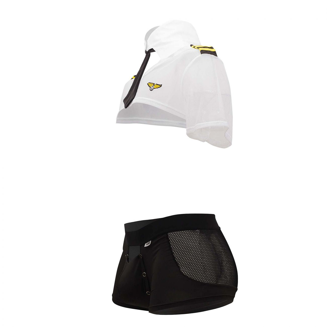 CandyMan 99561 Pilot Costume Outfit Black & White