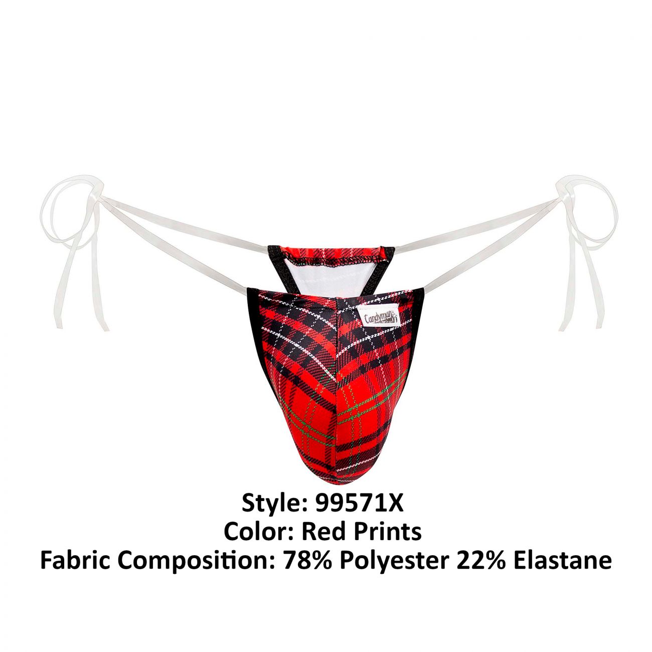 CandyMan 99571X Invisible Micro G-String Red Print Plus Sizes