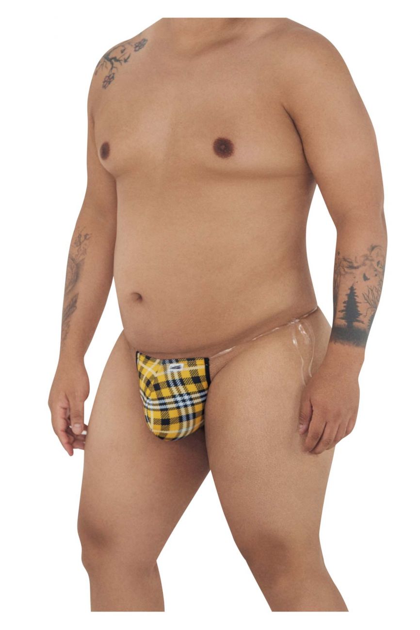 CandyMan 99571X Invisible Micro G-String Yellow Print Plus Sizes