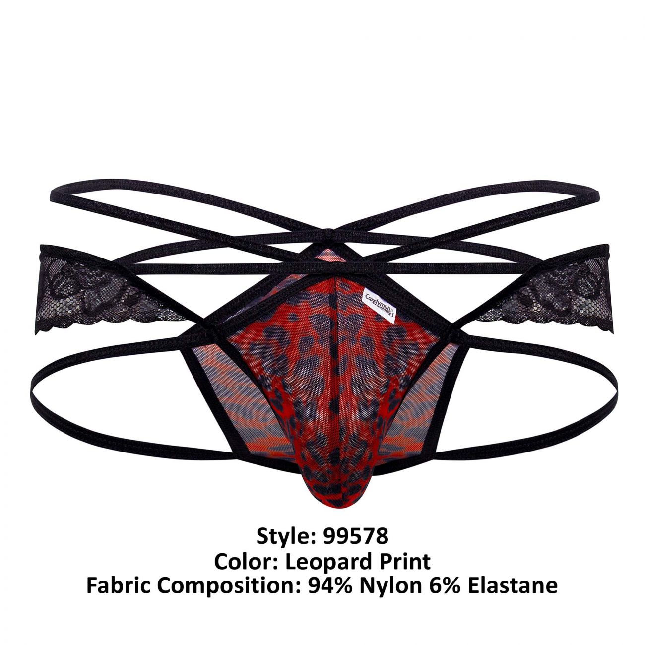 CandyMan 99578 Mesh-Lace Bikini Leopard Print