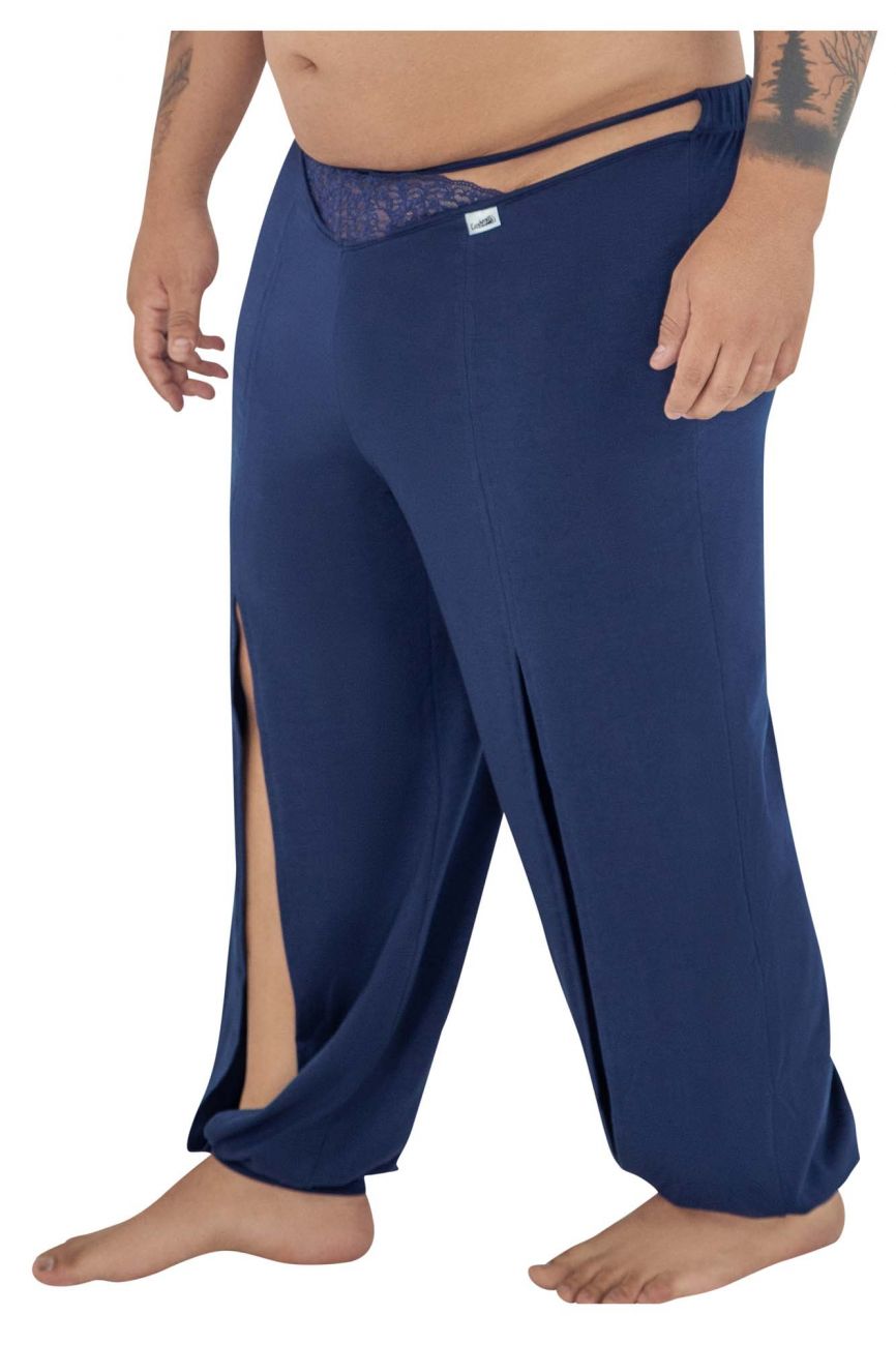 CandyMan 99603X Lounge Pajama Pants Navy Plus Sizes