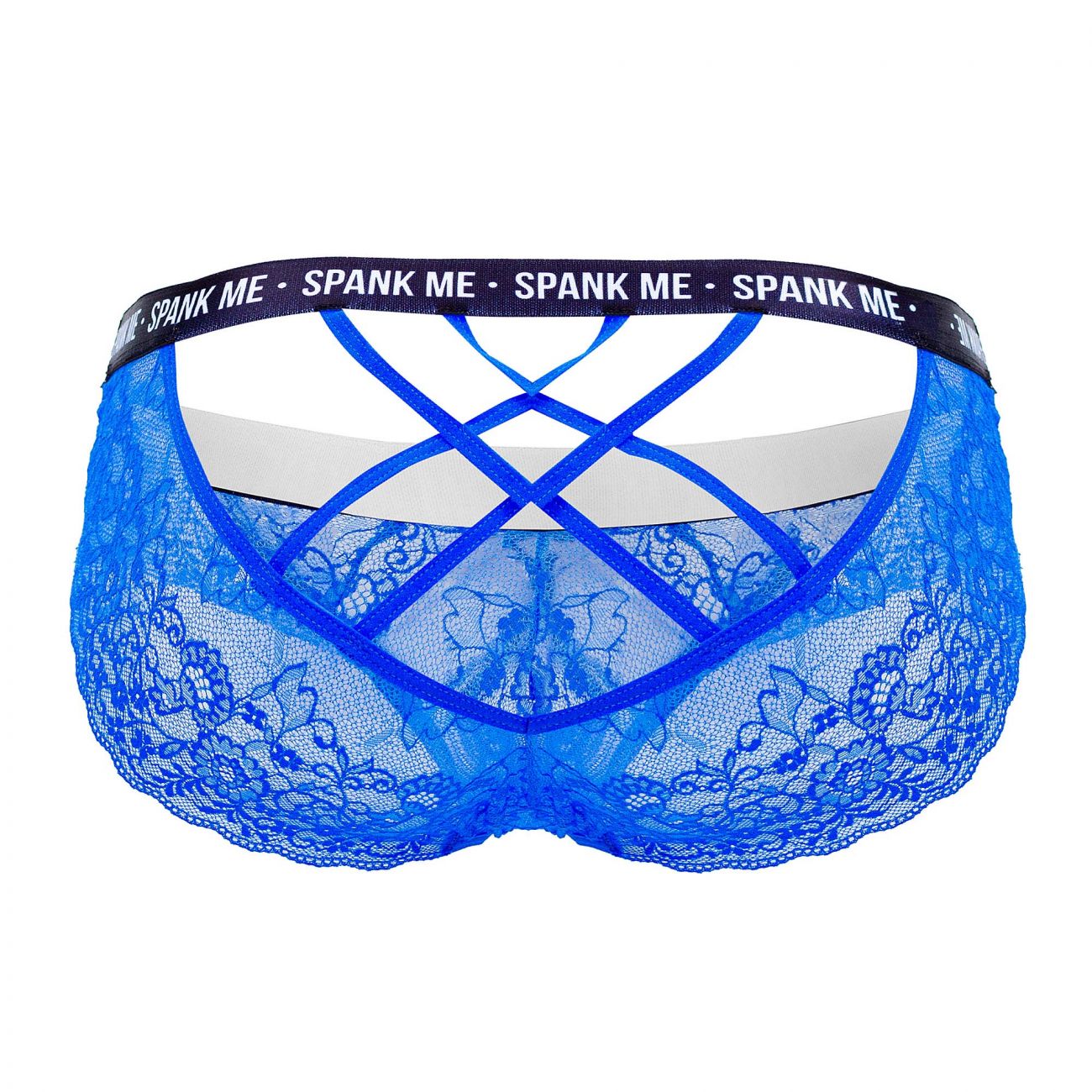 CandyMan 99615X Spank Me Lace Briefs Dark Blue Plus Sizes