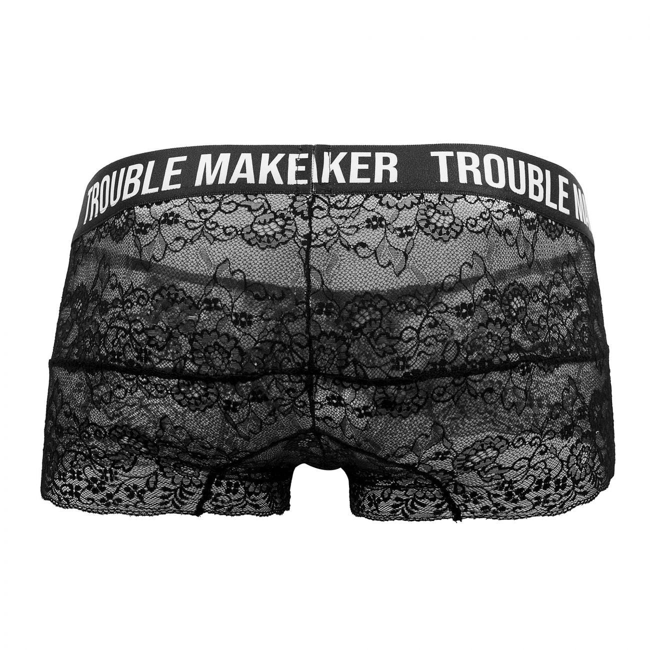 CandyMan 99616X Trouble Maker Lace Trunks Black Plus Sizes