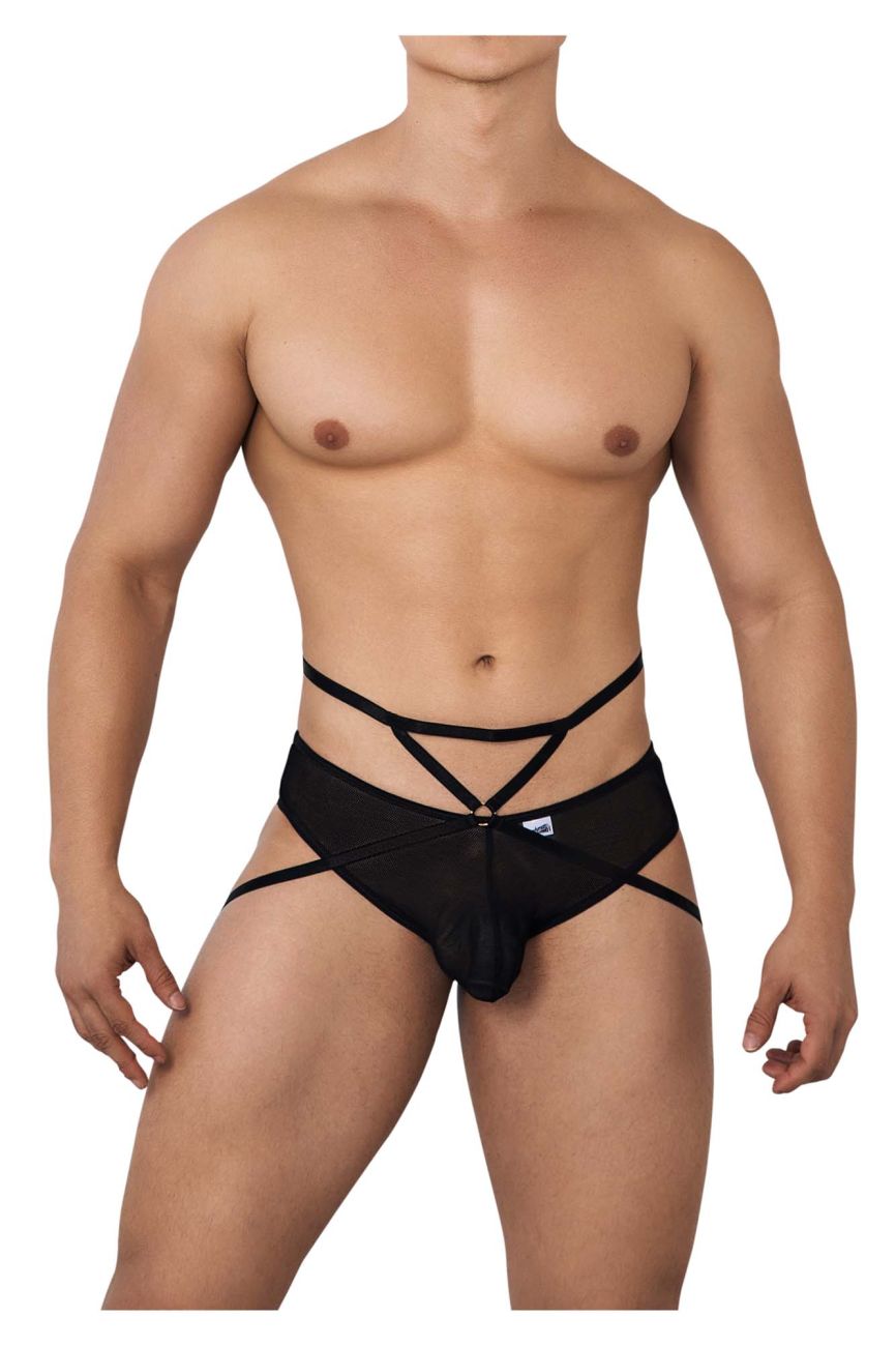 CandyMan 99640 Mesh Thongs Black