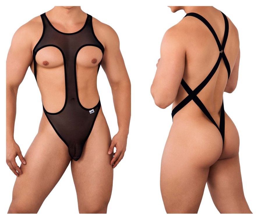 CandyMan 99643 Mesh Bodysuit Black