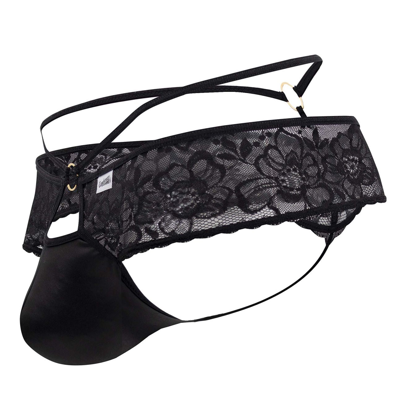 CandyMan 99647 Lace Thongs Black