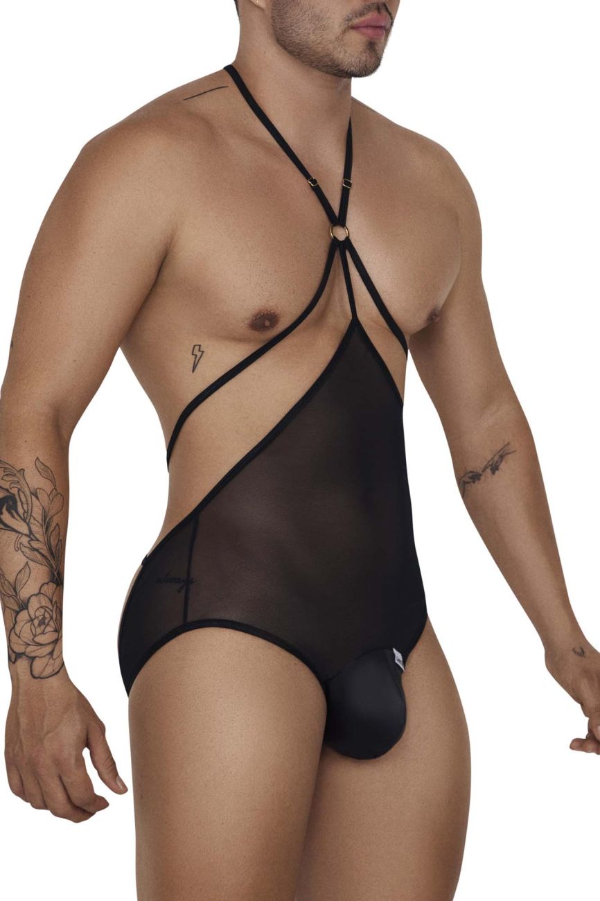 CandyMan 99662 Tulle Bodysuit Black