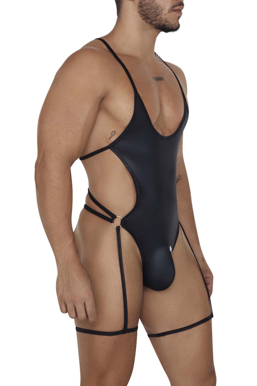 CandyMan 99697 Garter Bodysuit Black