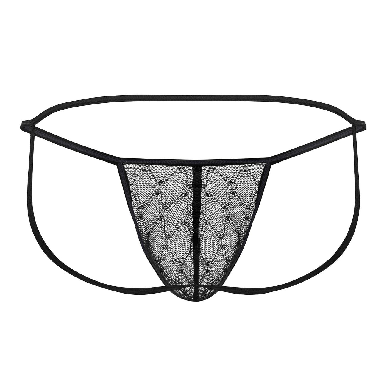 CandyMan 99709 Micro Lace Jockstrap Black