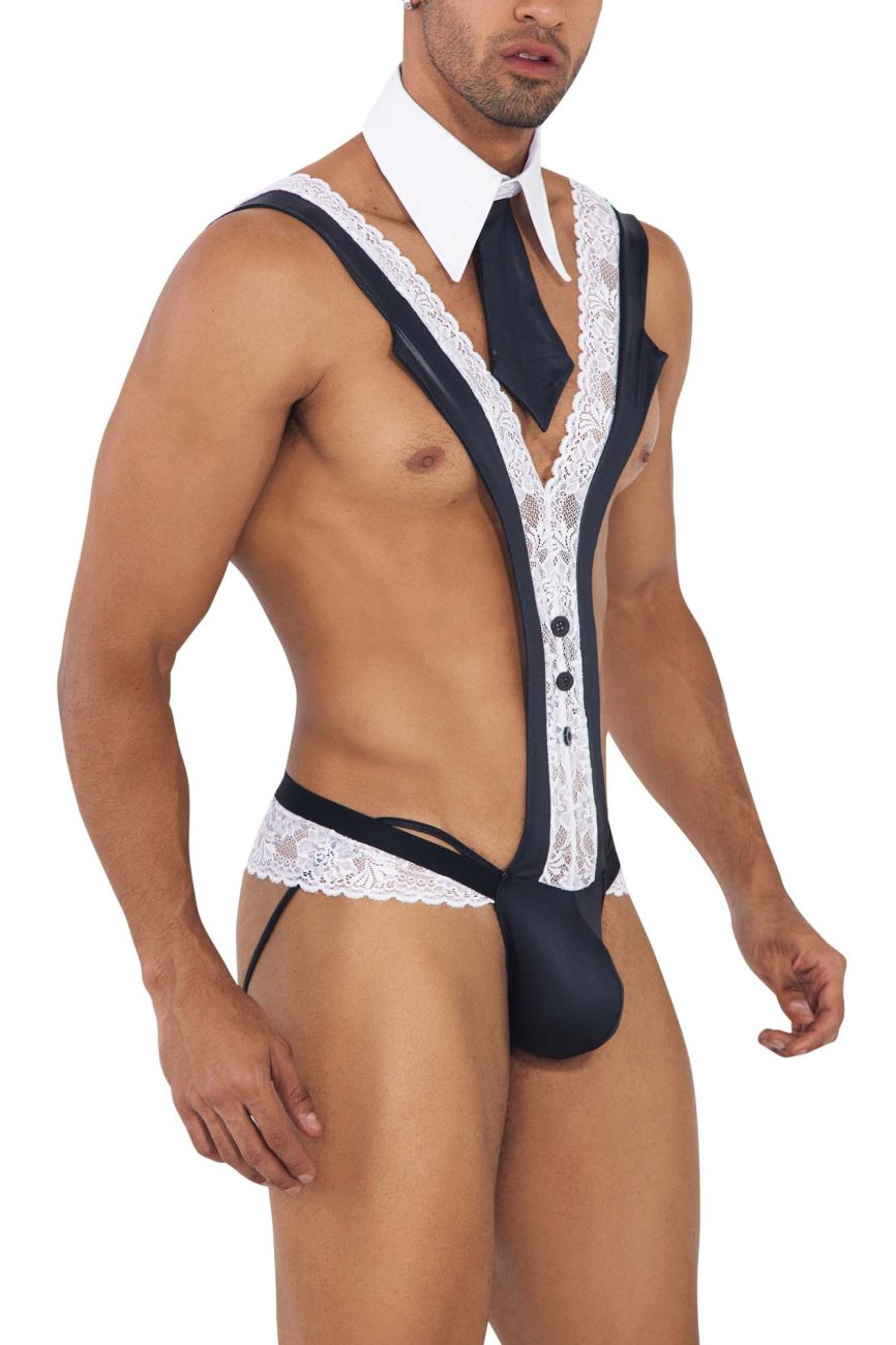 CandyMan 99715 Work-N-Play Costume Outfit Black with White