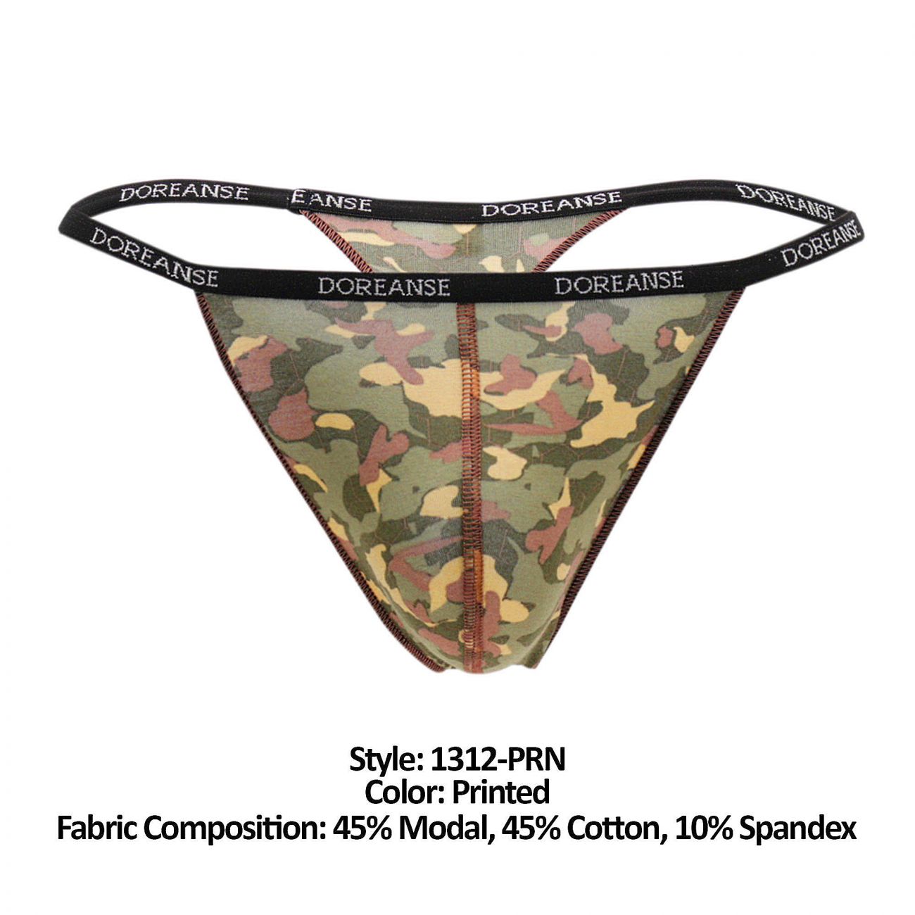 Doreanse 1312-PRN Camouflage Thong