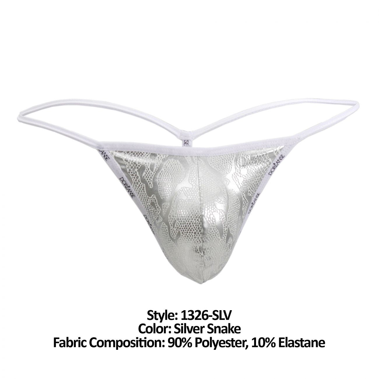 Doreanse 1326-SLV Flashy Snake G-String