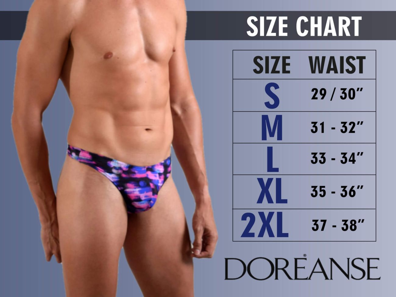 Doreanse 1403-PRN Persian Briefs Printed Plus Sizes