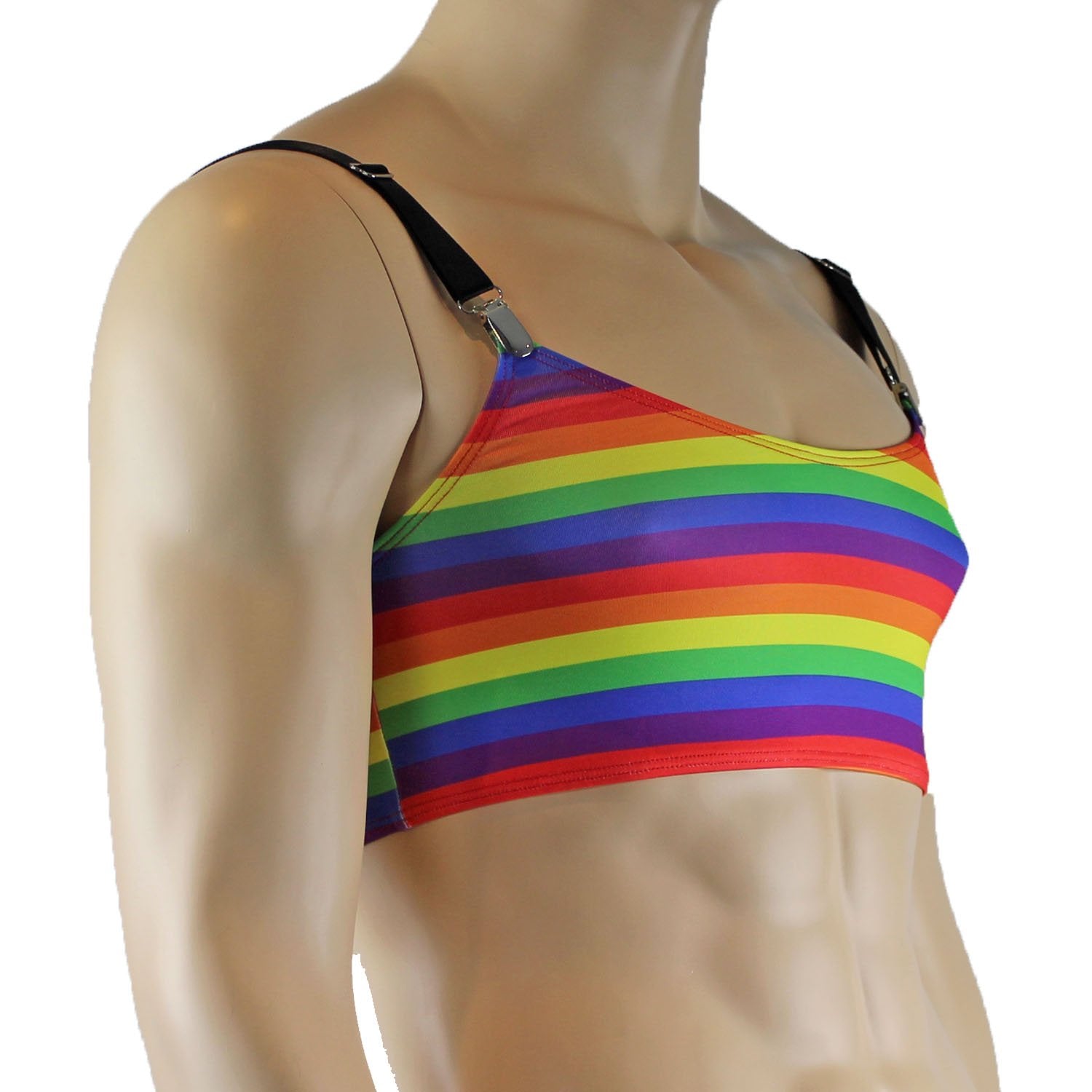 Gay Pride LGBTQ Rainbow Crop Top with Adjustable Straps