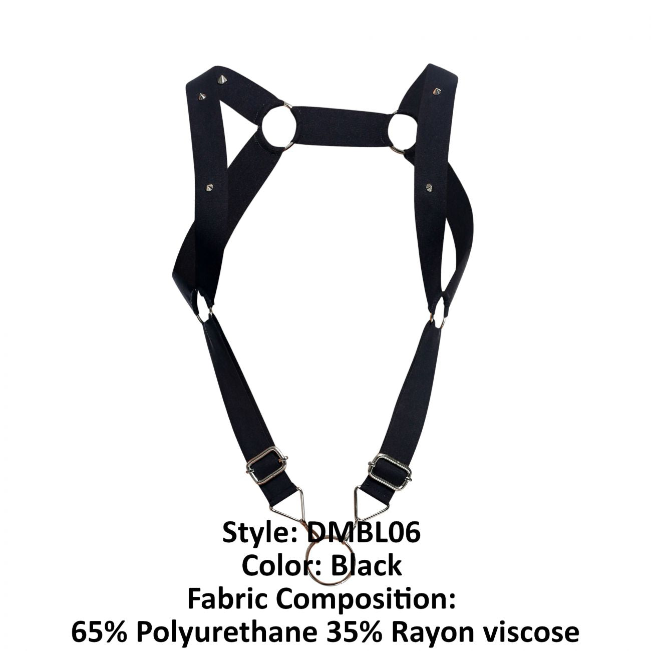 MaleBasics DMBL06 DNGEON Straight Back Harness Black
