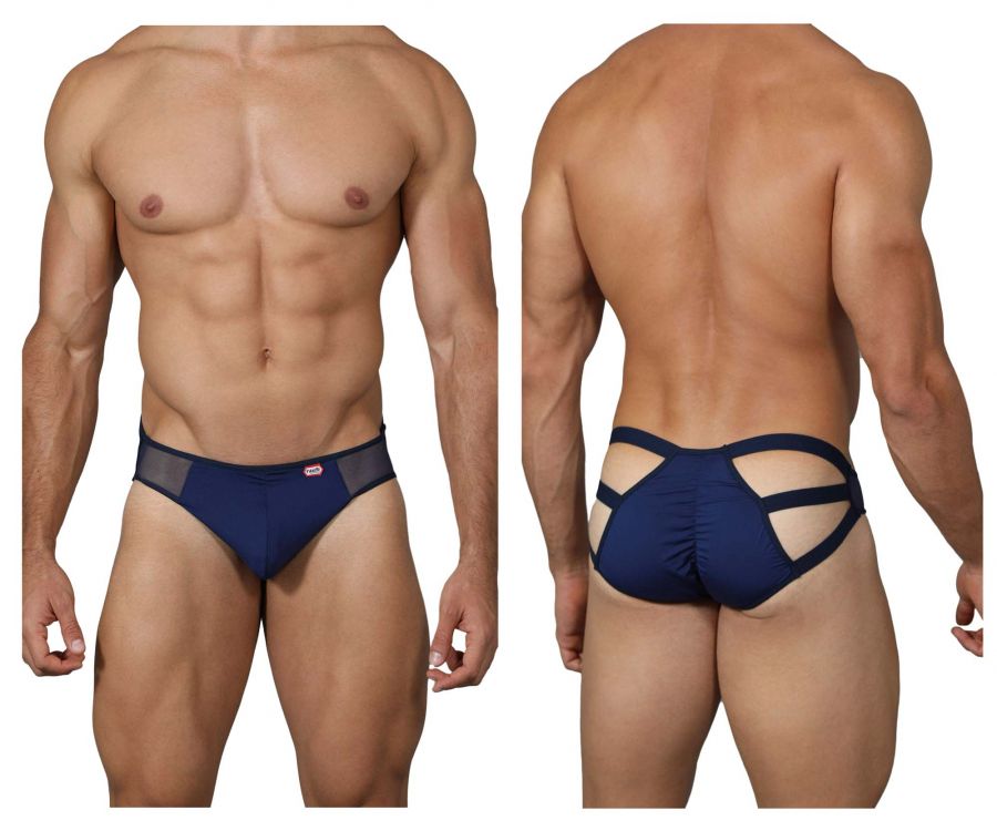 Pikante 0218 Attraction Ruched Briefs Dark Blue