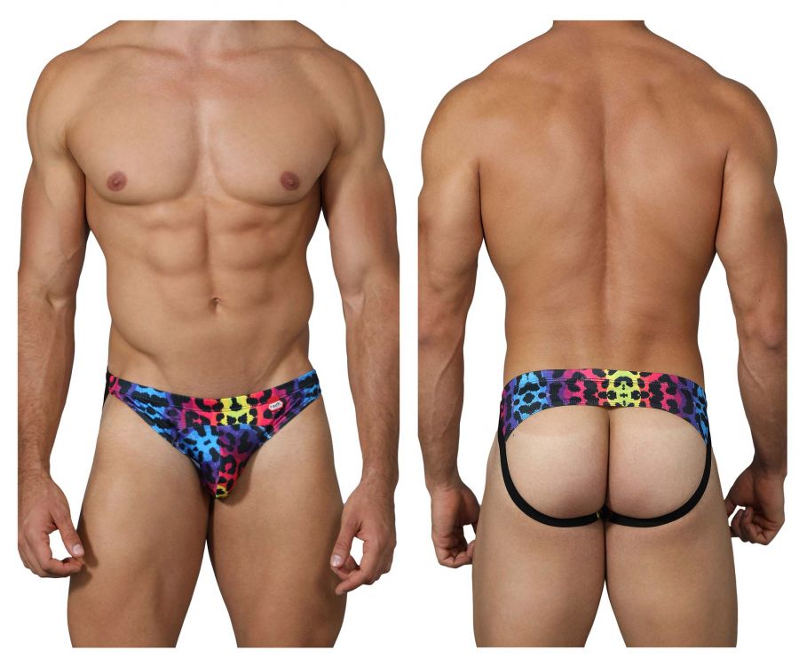 Pikante 0233 Compatibility Printed Jockstrap Black Mulit Coloured