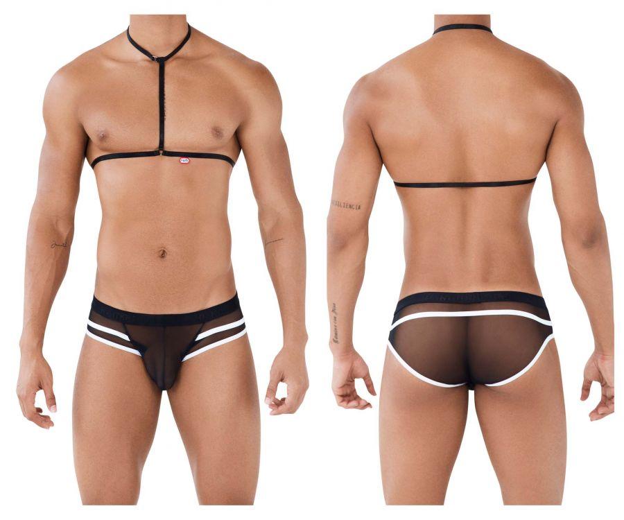 Pikante 0495 Hot Harness Briefs Black