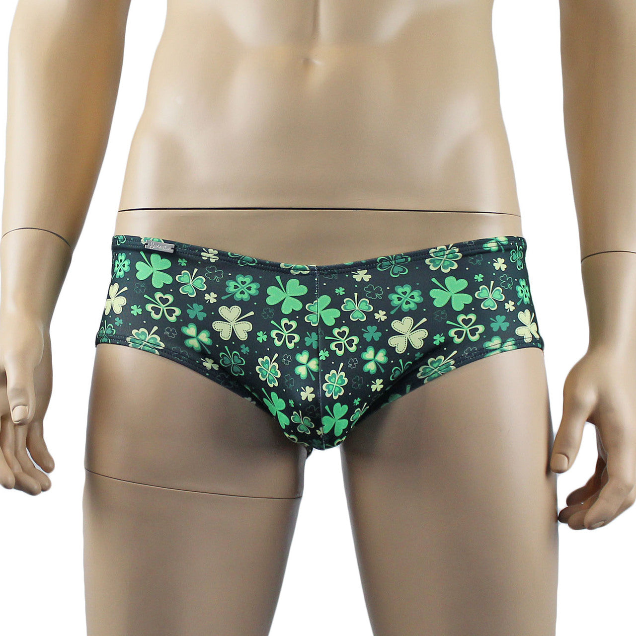 Mens St Patricks Day the Luck of the Irish Mini Low Rise Boxer Brief Shorts