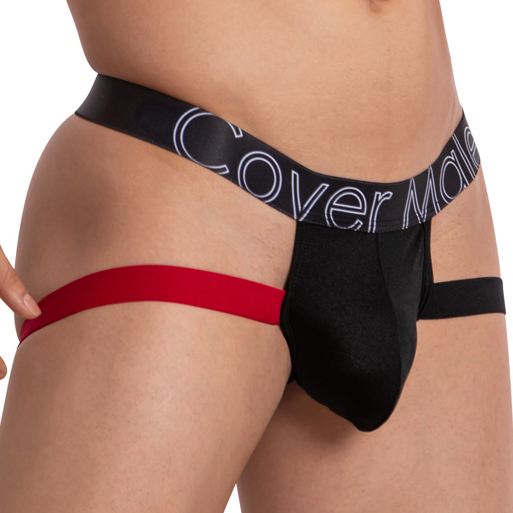 Cover Male CME018 Contrast Strip Backless Jockstrap Mens Underwear