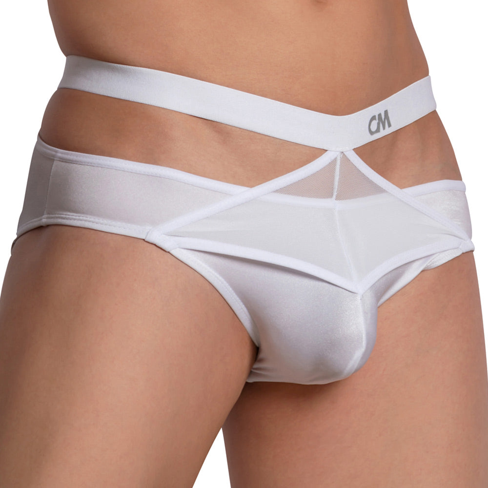 Cover Male CMI053 Criss Cross Sheer Panel Spandex Bikini Brief Mens Underwear
