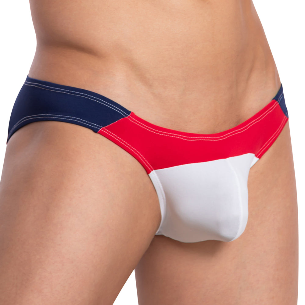Daddy DDJ021 Party Out Color Block Low Rise Mens Bikini