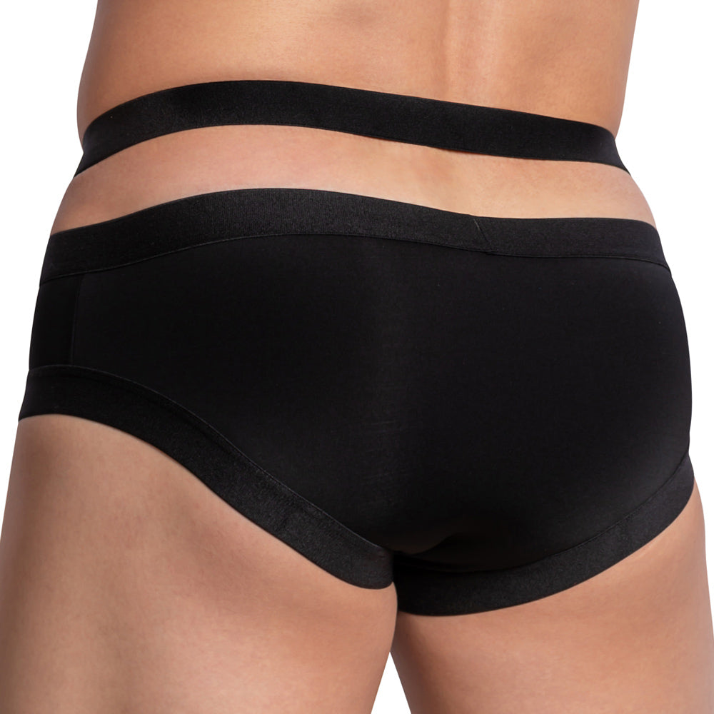 Daddy DDJ022 Supportive Strap Solid Classic Brief Underwear for Men