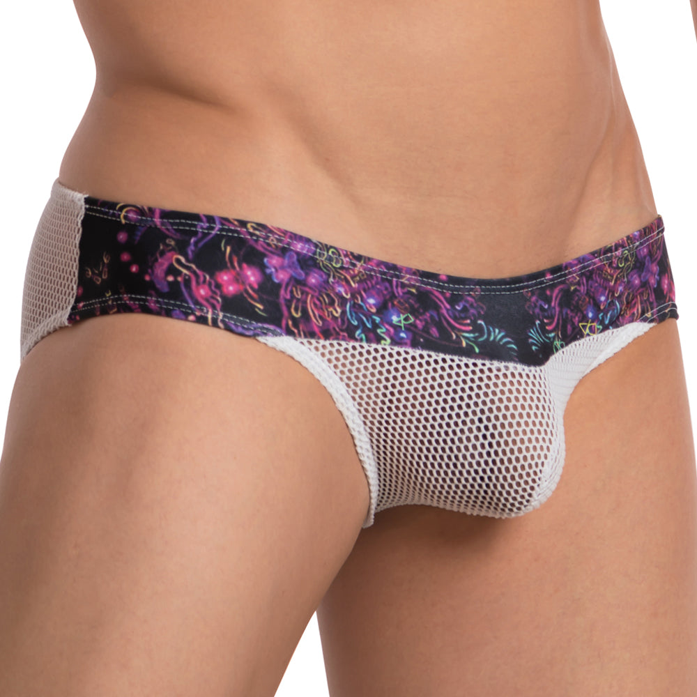 Daniel Alexander DAI073 Mens Neon Filigree Fishnet See-through Bikini Underwear