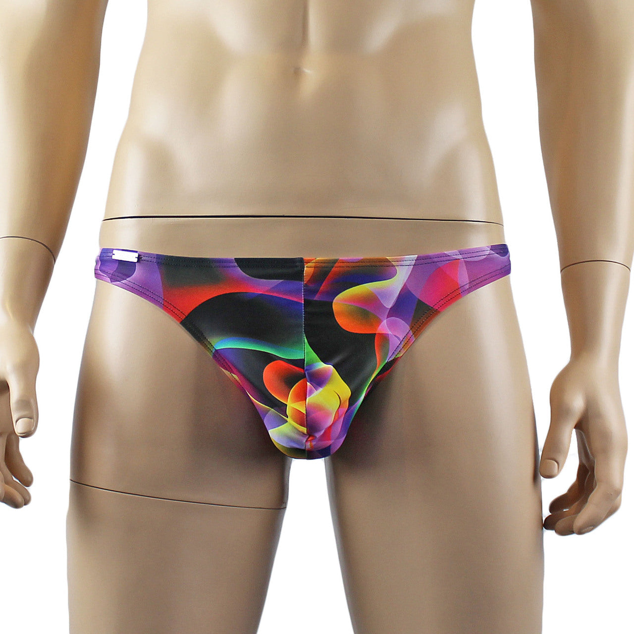 Mens Festival Colorful Smoke Mini Low Rise Party Thong Underwear Multicoloured