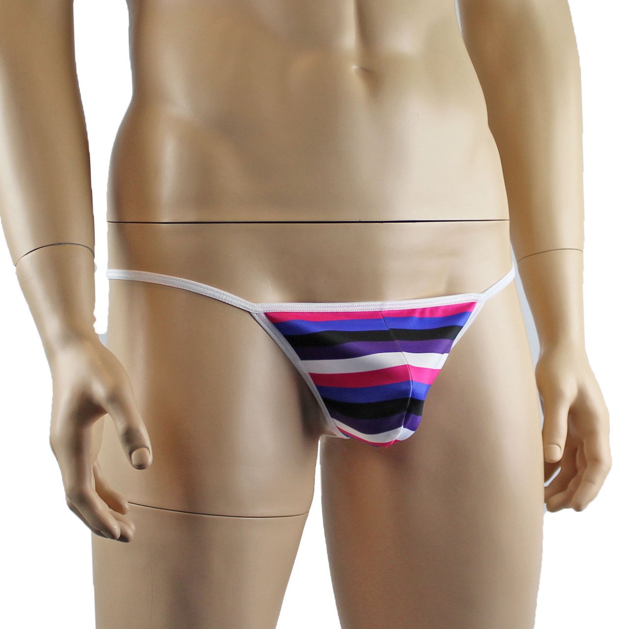 Gender Fluid Flag Mens Gay Pride LGBTQ Striped G string Pouch Underwear