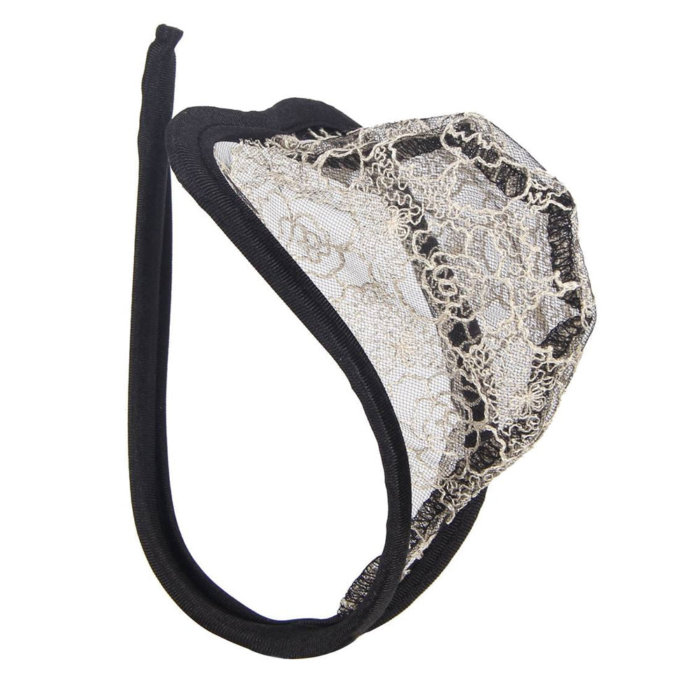 Good Devil GDC504 Mens Lace Embroidery C String with Wire